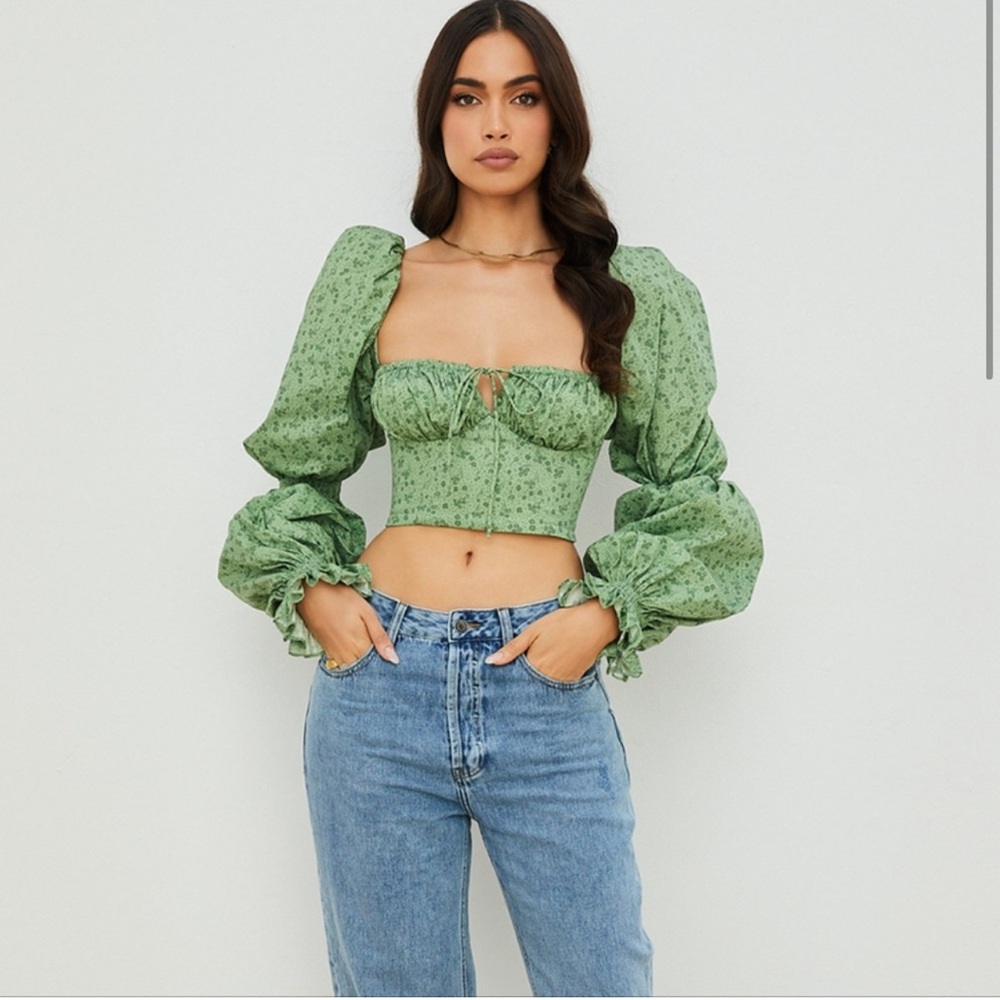 House of cb Millicent top green